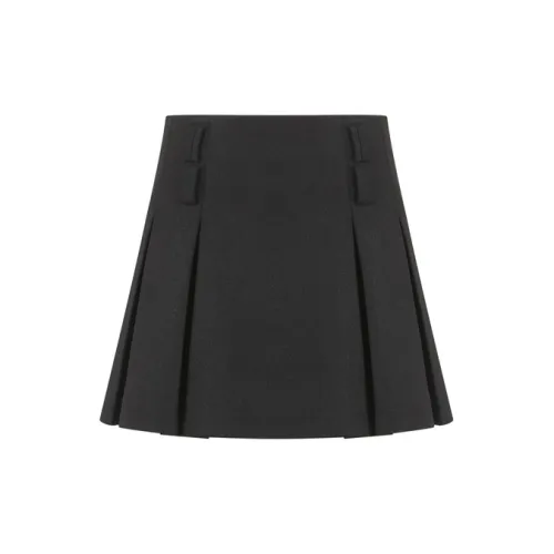 Three Quarters Casual Short Skirts Women's Black