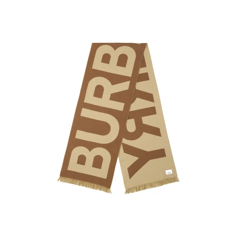 Burberry Logo Wool Jacquard Scarf-1