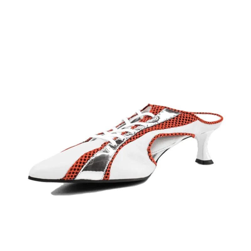 ANCUTA SARCA Rubber Sole Wrap-toe Slippers Women's White-2