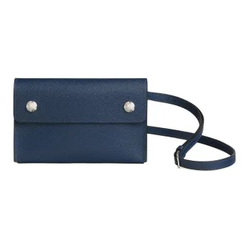 HERMES Hermèsnap Epsom Calfskin Wallets Shoulder Bag Crossbody Bag Men's 7U Navy Navy
