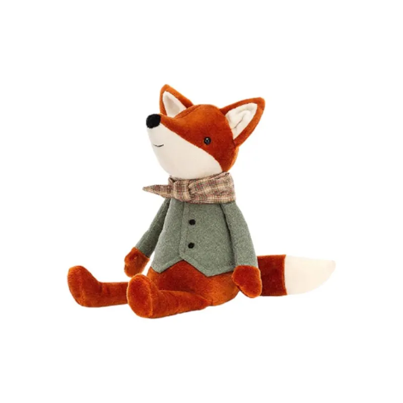 JELLYCAT Small Flower Moonlight, Riverbank Iris, And Fox Gift Box Set Dolls Plush Doll 22cm/33cm Height-3