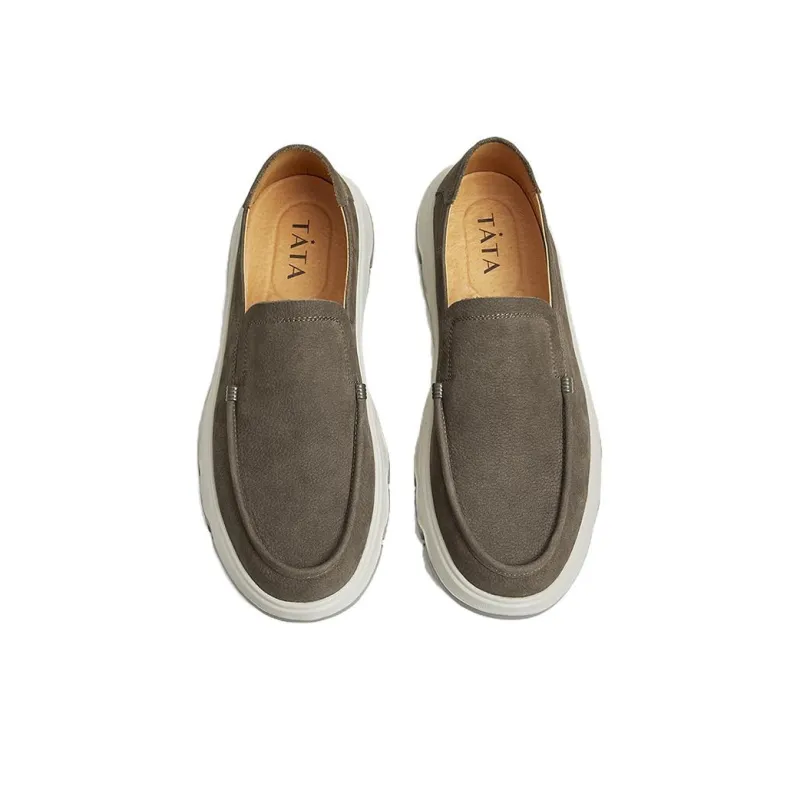 TATA Dress Shoes Men Low Top Solid Color-3