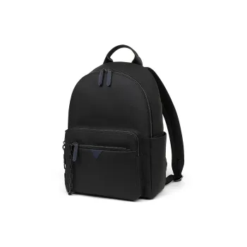 L'ALPINA Synthetic Leather Laptop Backpack Bag Large Size Men's Black & Blue