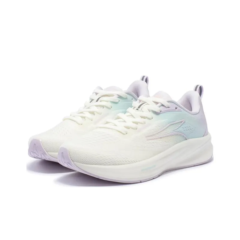 361° Flying Wing Slip Resistant Low Top Running Shoes Women's White Purple-2