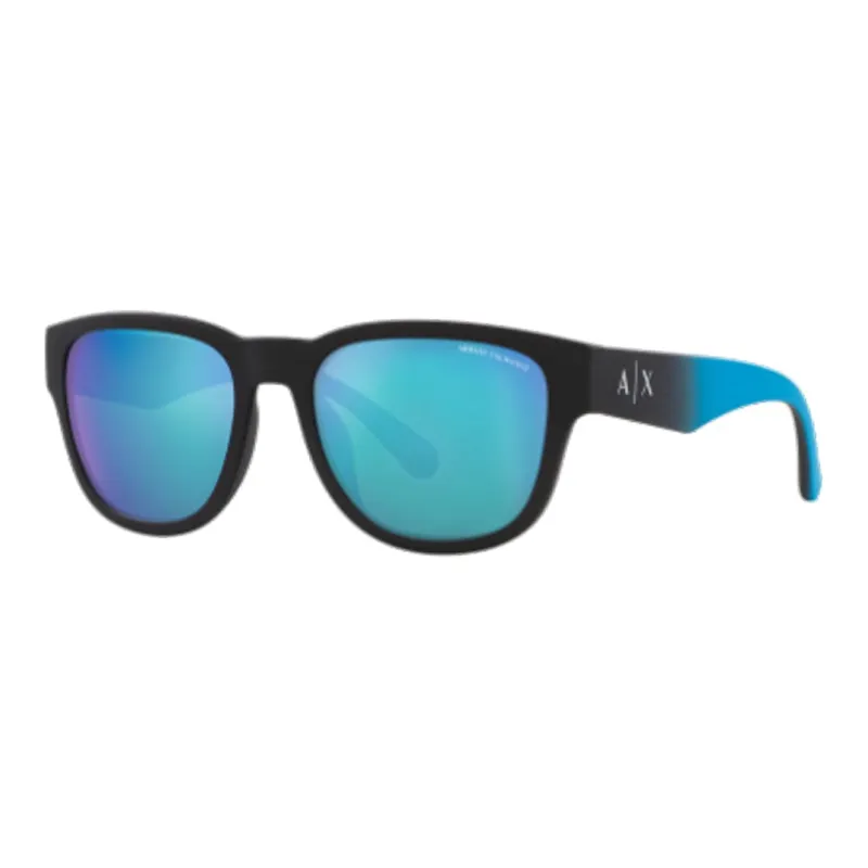 ARMANI EXCHANGEAE Injection Molded Irregular Shape Sunglasses Men's Black-0