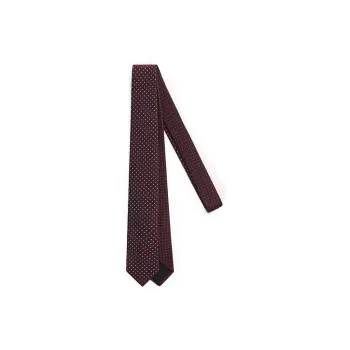 HERMES Cotton Ties Men's Deep Red