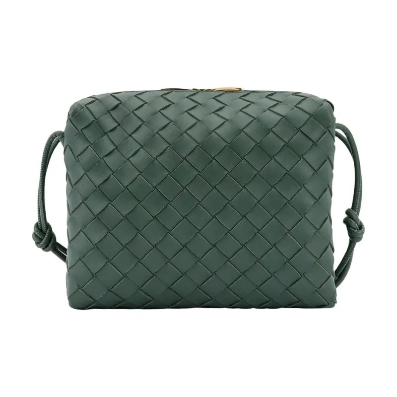 Bottega Veneta Leather Crossbody Bag Shoulder Bag Women's Green-1