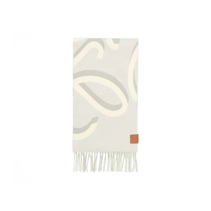 LOEWE Knit Scarves Women's Gray-2