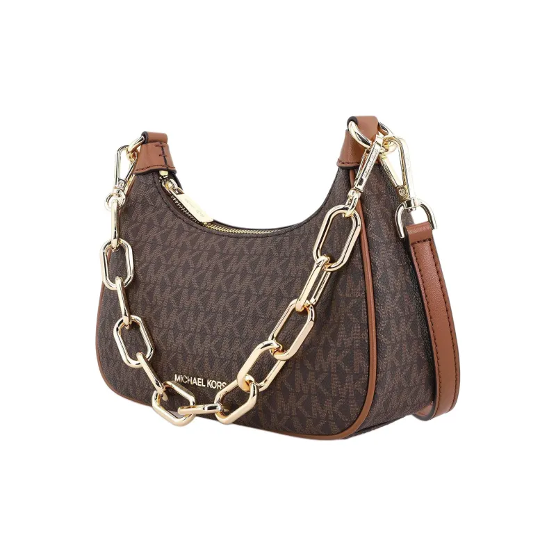 MICHAEL KORS Artificial Leather Shoulder Bag Baguette Bag Handbag Shoulder Bag Women's Dark Brown & Acorn Brown-1