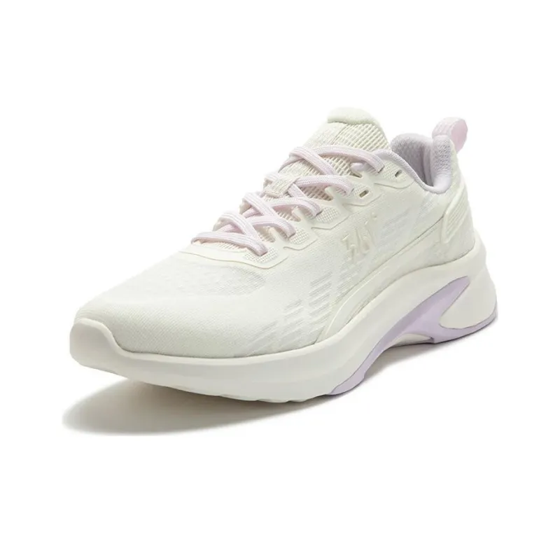 361° Sharp Tooth Cushioning, Wear Resistant Low Top Running Shoes Women's White Purple-1
