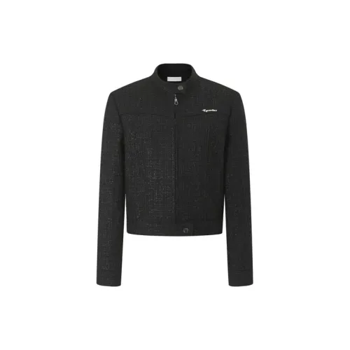 Three Quarters Cropped Coats Women's Black