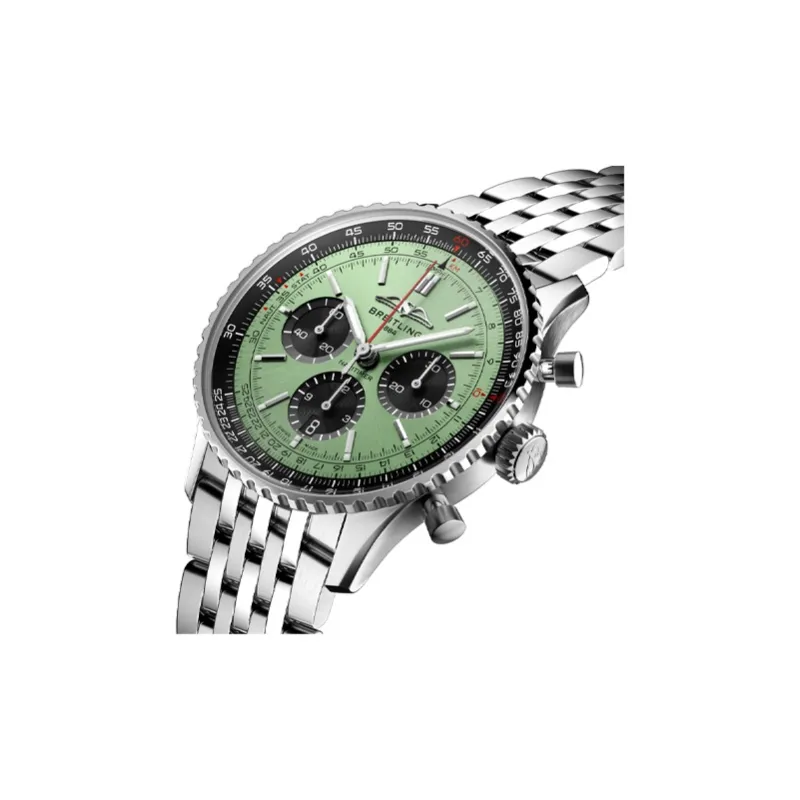 BREITLING Aviation Chronometer Collection Automatic Mechanical Movement Men's Watches Watch 43mm Green Dial-1