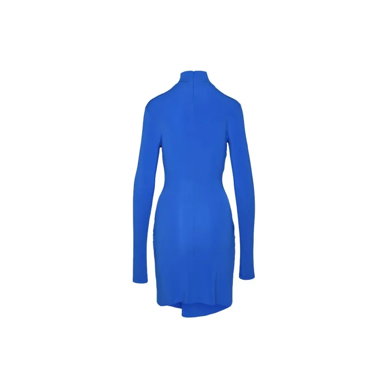 OFF WHITE Long Sleeved Dress, Slim Fit Women's Blue-1