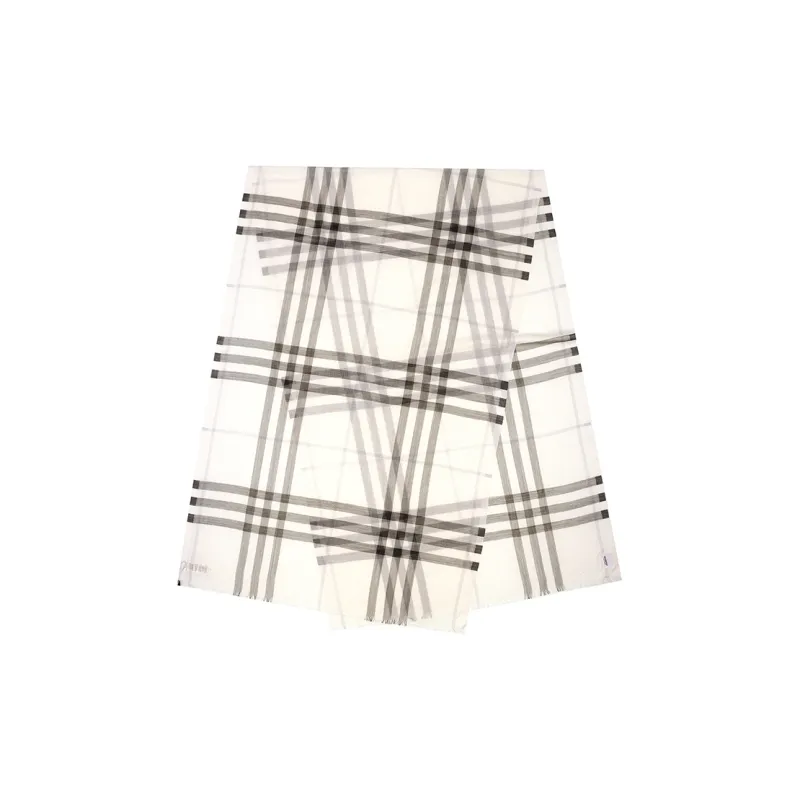 Burberry Checked Wool Scarf-1