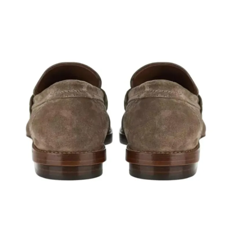 Alexander McQueen Seal-plaque Suede Loafers-4