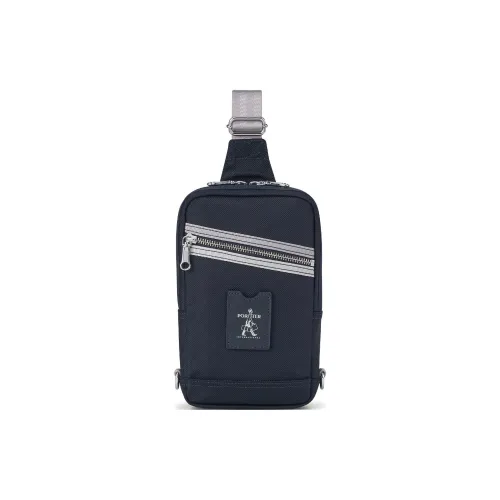 PORTER Sling Bags Marine Blue With Gray Accents