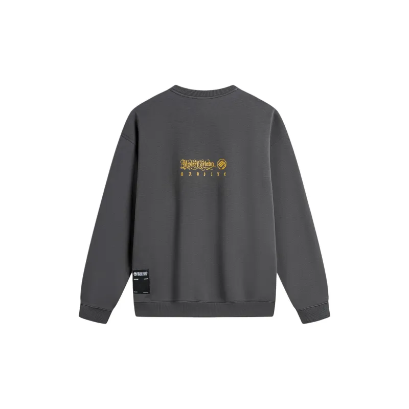 LiNing x MISTER CARTOON Sweatshirt Men's Obsidian Gray-1