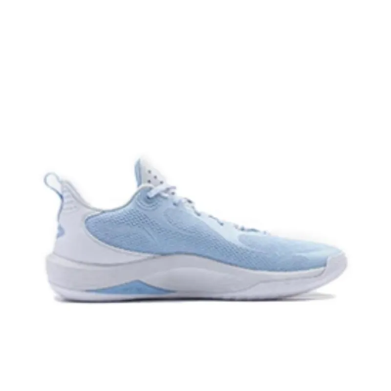 LiNing Shining Anti Slip Wear Resistant Low Top Basketball Shoes Men's White Blue-1
