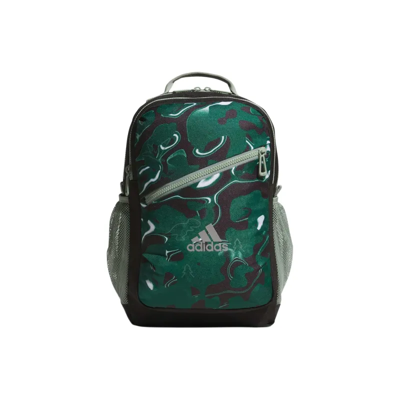 Adidas Recycled Polyester Plain Weave Fabric Backpack Regular Men's Silver Green-0