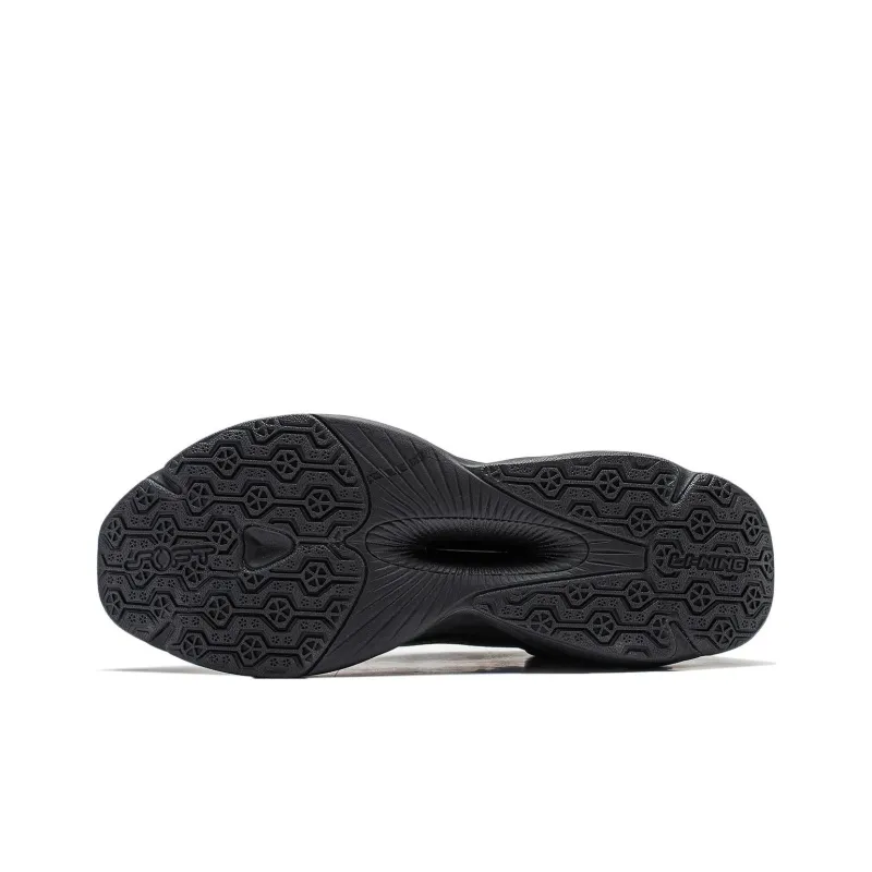 LiNing Cushioned Wear Resistant Lightweight Low Top Casual Shoes Women's Black-3