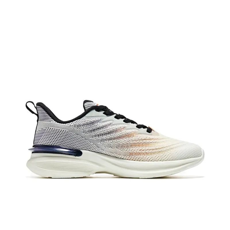 Erke Skyhorse Cushioned Wear Resistant Breathable Low Top Running Shoes Men's Gray Purple-1