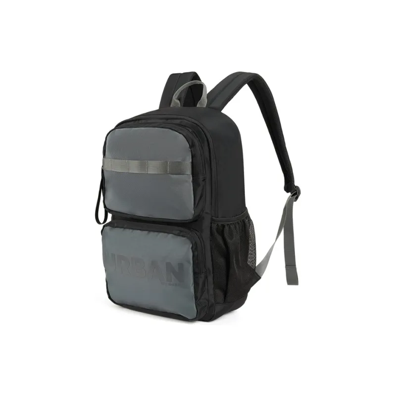 XTEP Fabric Backpack Unisex Black Gray/Purple Rice White/Brown/Gray Pink-1