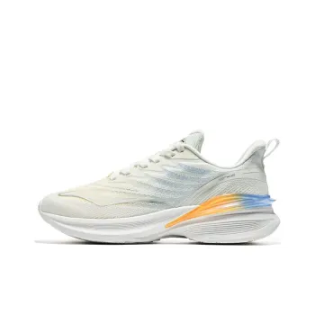 Erke Skyhorse Cushioned Slip Resistant Rebound Low Top Running Shoes Men's White Blue Purple