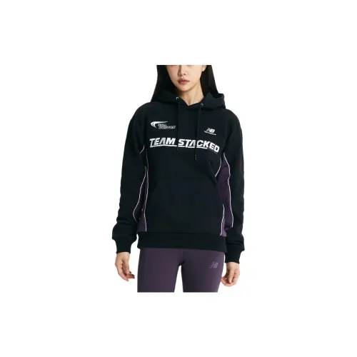 New Balance UNI TEAM STACKED BRUSHED Sweatshirts Women's Black