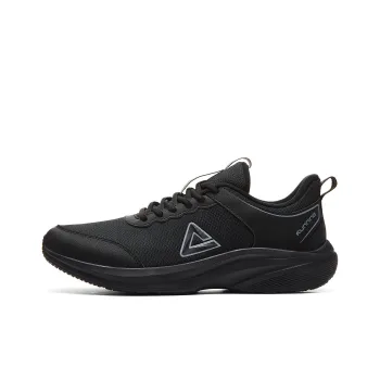 PEAK Volkswagen Running Shoes Cushioning Rebound Wear Resistant Slip Resistant Low Top Running Shoes Men's All Black
