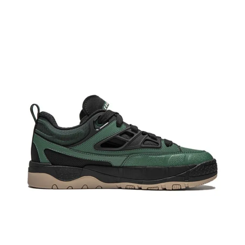 LiNing CF Tracing Collection Laud 3 SS Slip Resistant Cushioning Low Top Skateboard Shoes Men's Black Green-1