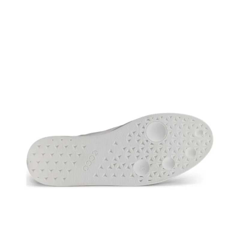 Ecco Low Top Skateboard Shoes Men's White-3