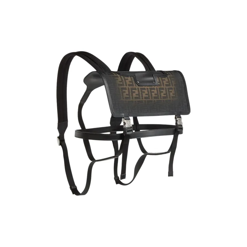 FENDI Peekaboo Calfskin Backpack Men's Brown-2