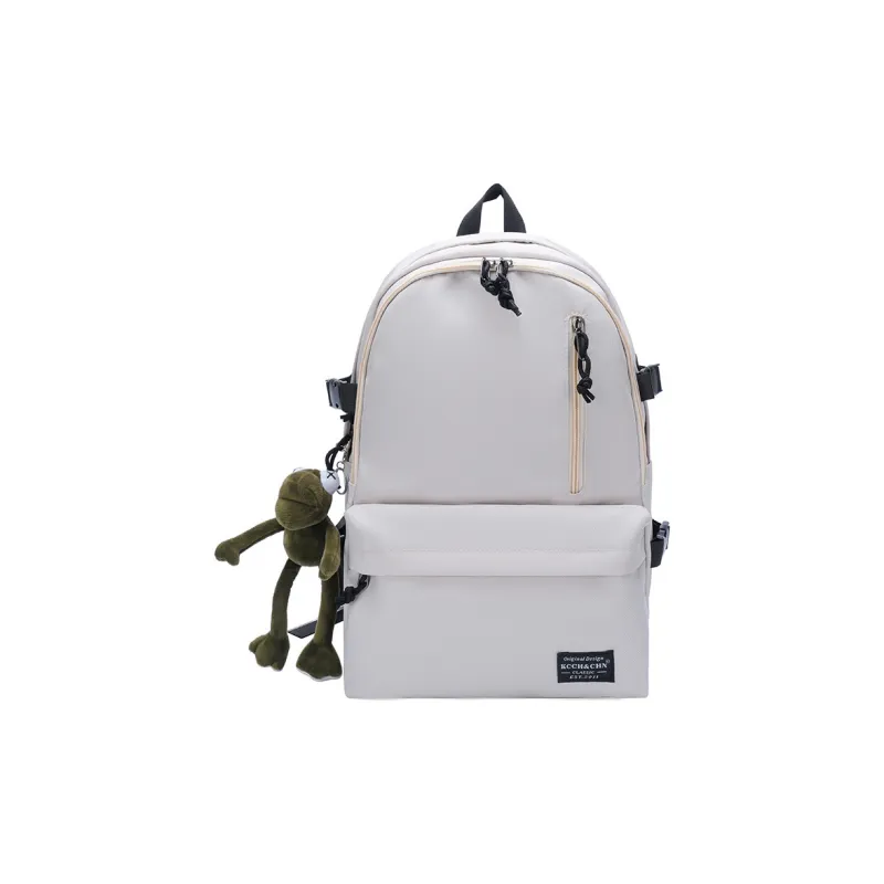 GEERDUN Nylon Backpack Unisex White/Blue/Red/Black-0