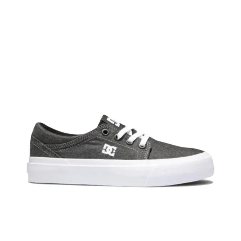 DC Shoes Abrasion Resistant Shock Absorbers Low Top Canvas Shoes Unisex Gray-1