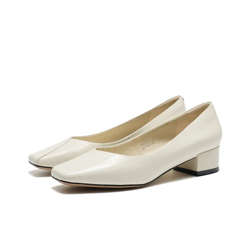 ST&SAT High Heel Leather Shoes, Low Toe Single Shoes Chunky Heel Women's Black 2024 Spring Summer New Arrival-7