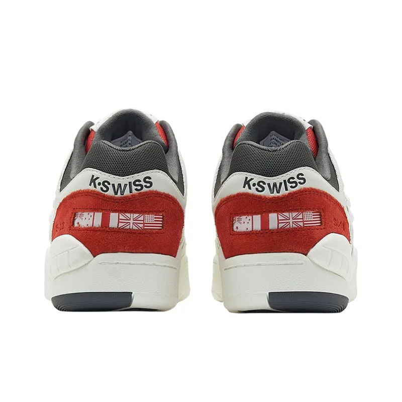 KSWISS Low Top Tennis Shoes Women's White Gray-4
