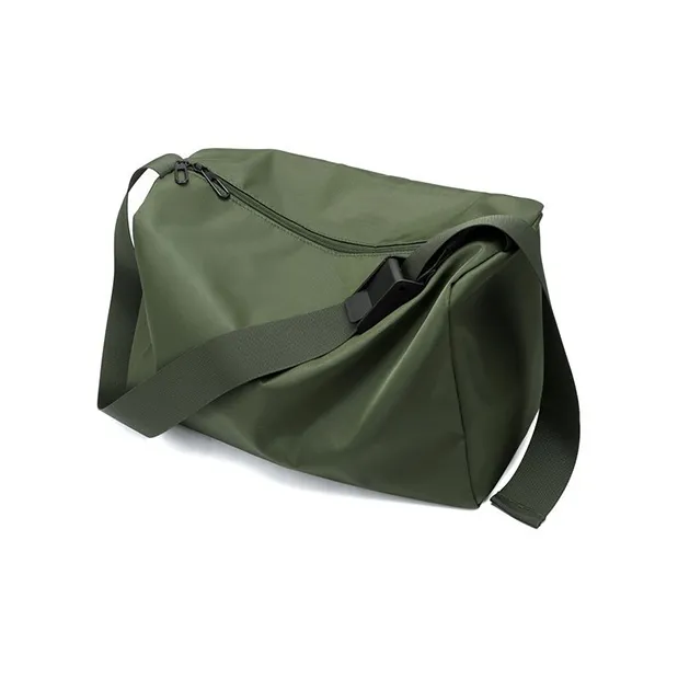 GKY Nylon Shoulder Bag Medium Size Unisex Black/Blue/Green-9