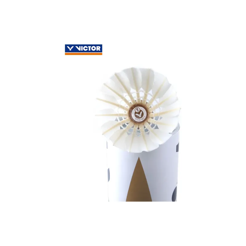 VICTOR Golden Yellow Collection Duck Feather Shuttlecock 12 Pack Duck Feather All Round Duck Feather Shuttlecocks-4