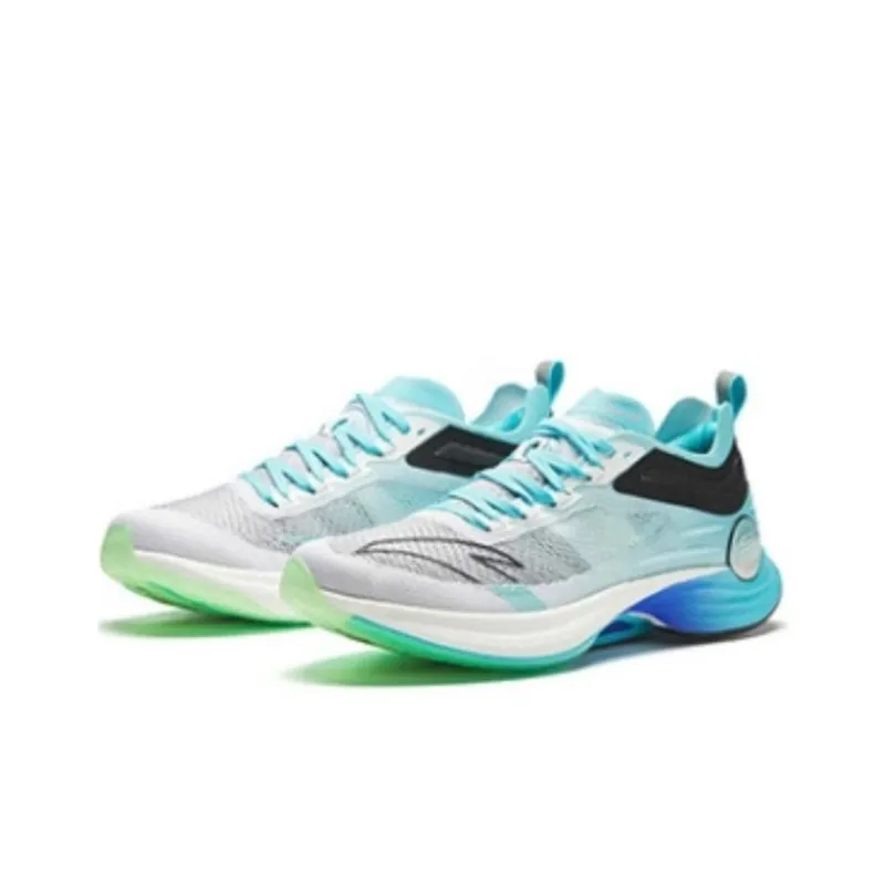 Anta Mach Pro Cushioning Wear Resistant Low Top Running Shoes Men's Blue-1