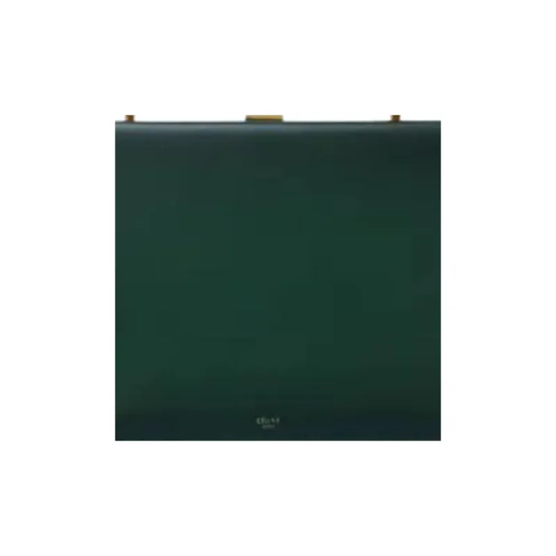 CELINE Clasp Calfskin Handbag Shoulder Bag Medium Size Women's Dark Green-1