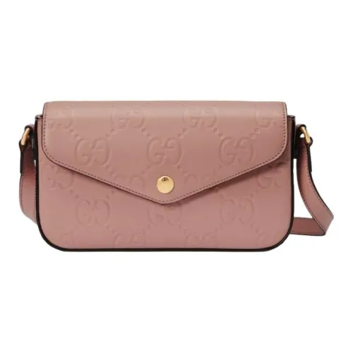 GUCCI Leather Crossbody Bag Shoulder Bag Extra Mini Women's Pink