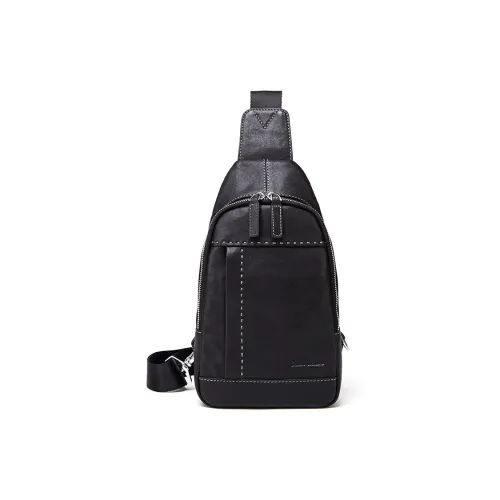 BISON DENIM Sling Bags Black