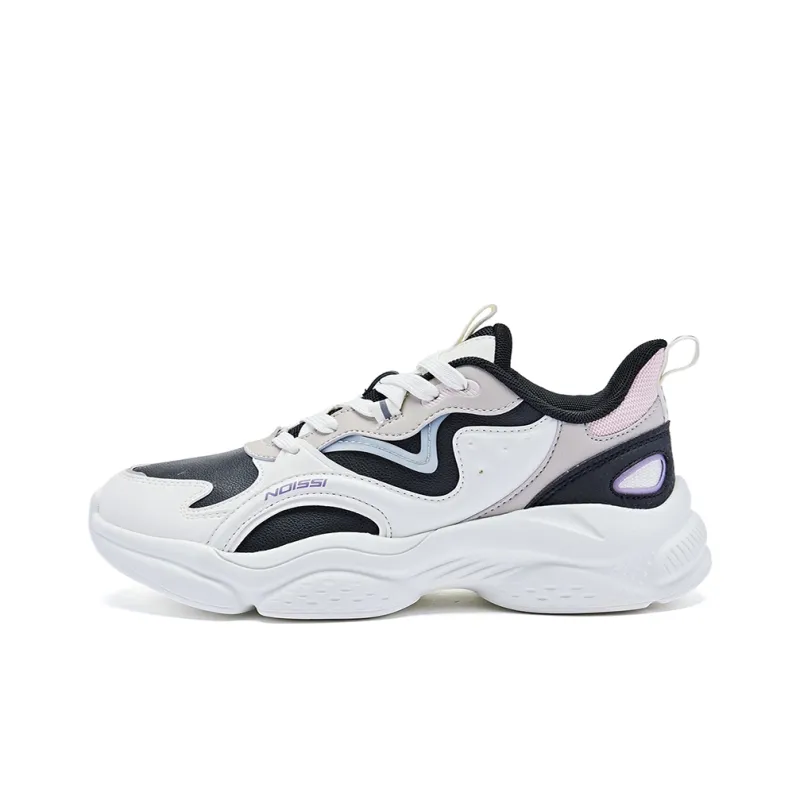 QIAODAN Abrasion Resistant Shock Absorbers Low Top Running Shoes Women's Ivory Cloud Pink-0