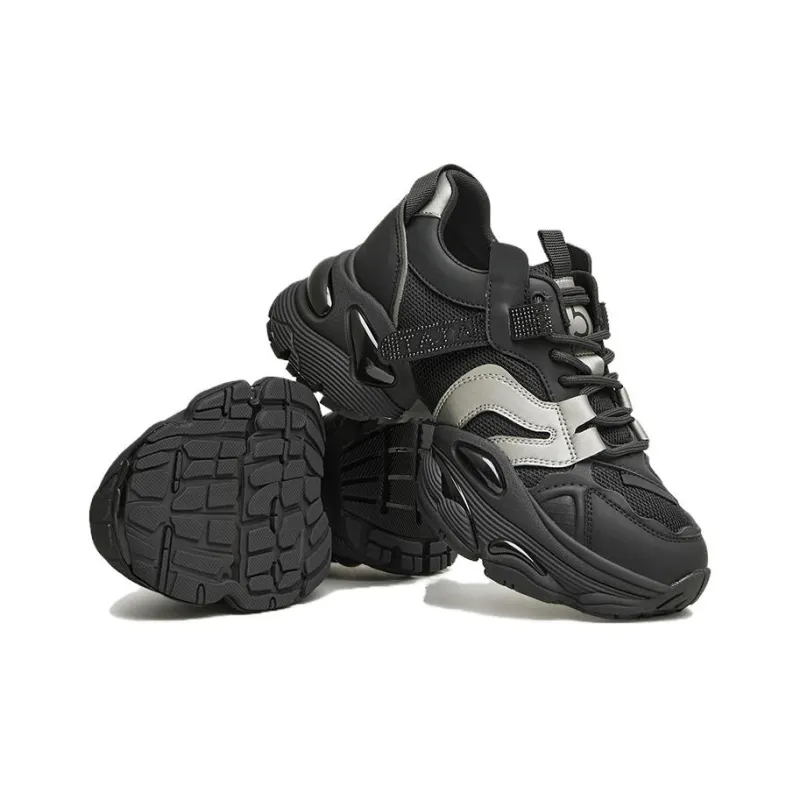 TATA Chunky Sneakers Women's Low Top Solid Color-11