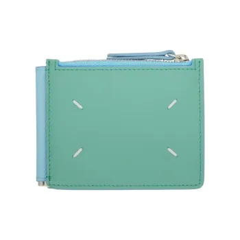 Maison Margiela Leather Wallet Men's Blue & Green