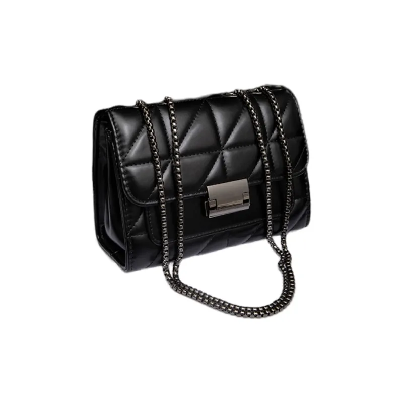 BRINCH PU Small Square Bag Shoulder Bag, Crossbody Bag Unisex Black-4