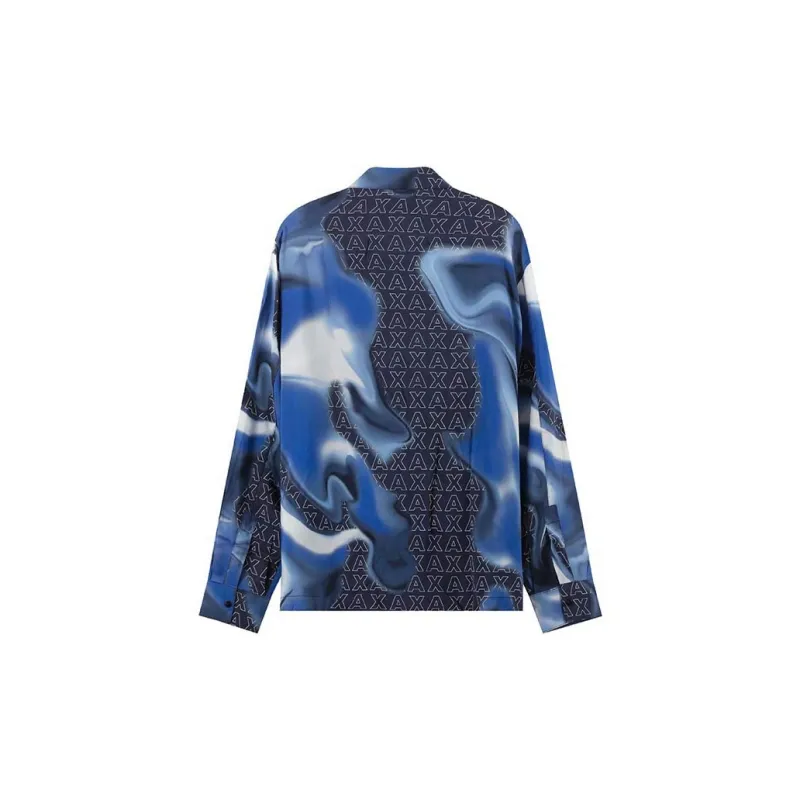 ARMANI EXCHANGEAE FW23 Shirt Men's Marine Blue-1