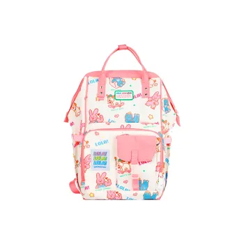 LOLA DESIGN Polyester Clip-on Backpack Women's Printed Yellow/White