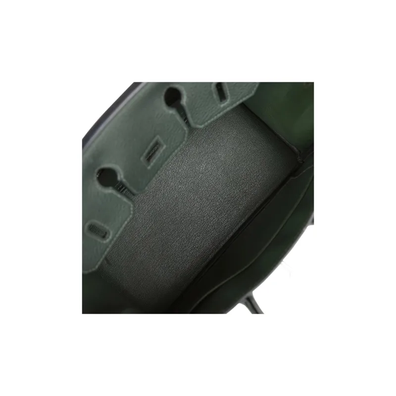 HERMES Birkin Togo Calfskin Birkin Bag Handbag Unisex 67 Vert Fonce Dark Green-6