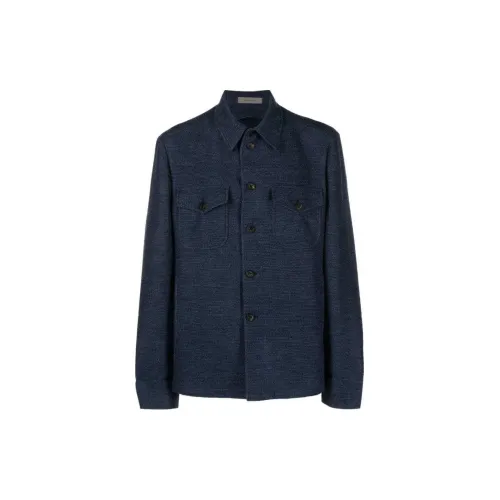 Corneliani Jersey-knit Long-sleeve Shirt